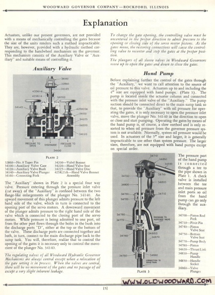 Vintage Water Wheel Governor Bulletin No  1-A 003
